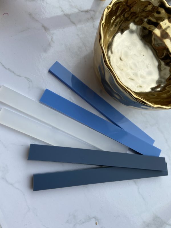 blue frosted cake pop sticks