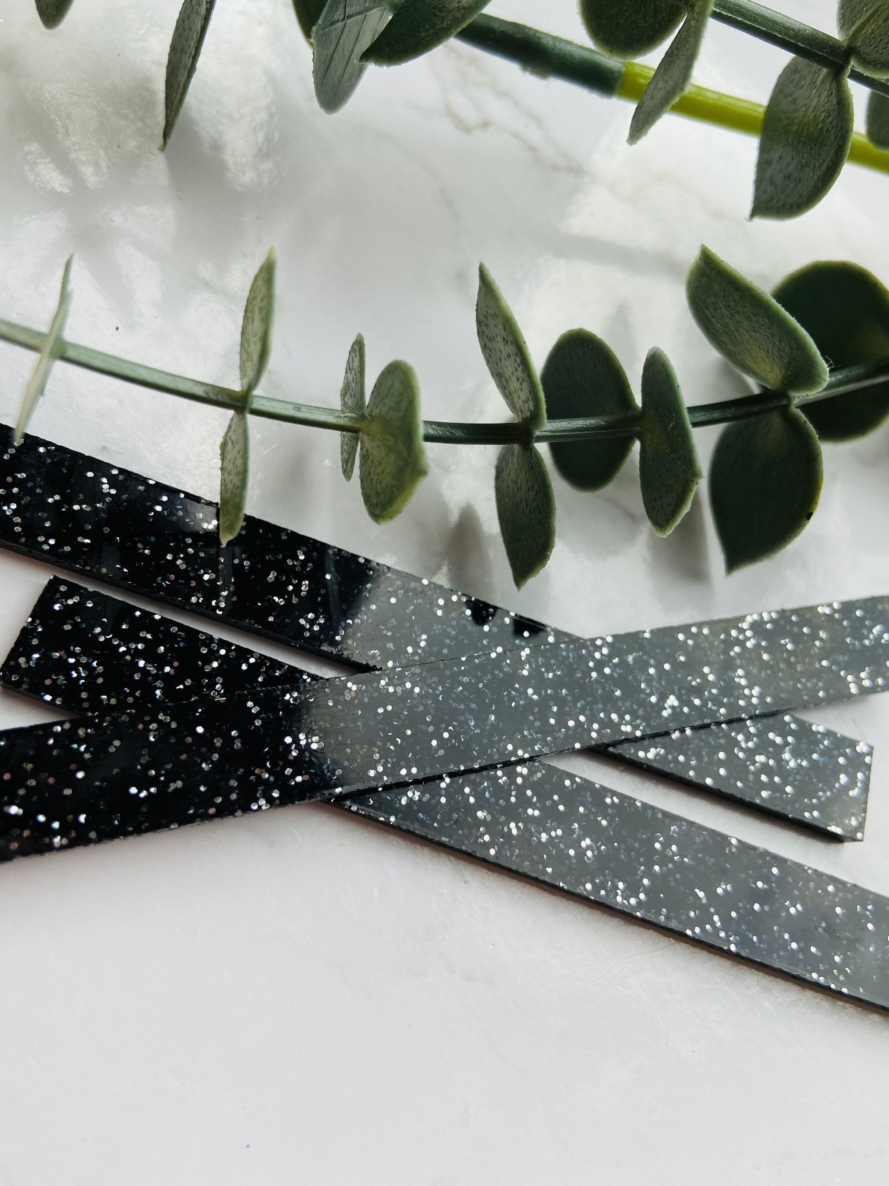 black glitter cake pop sticks