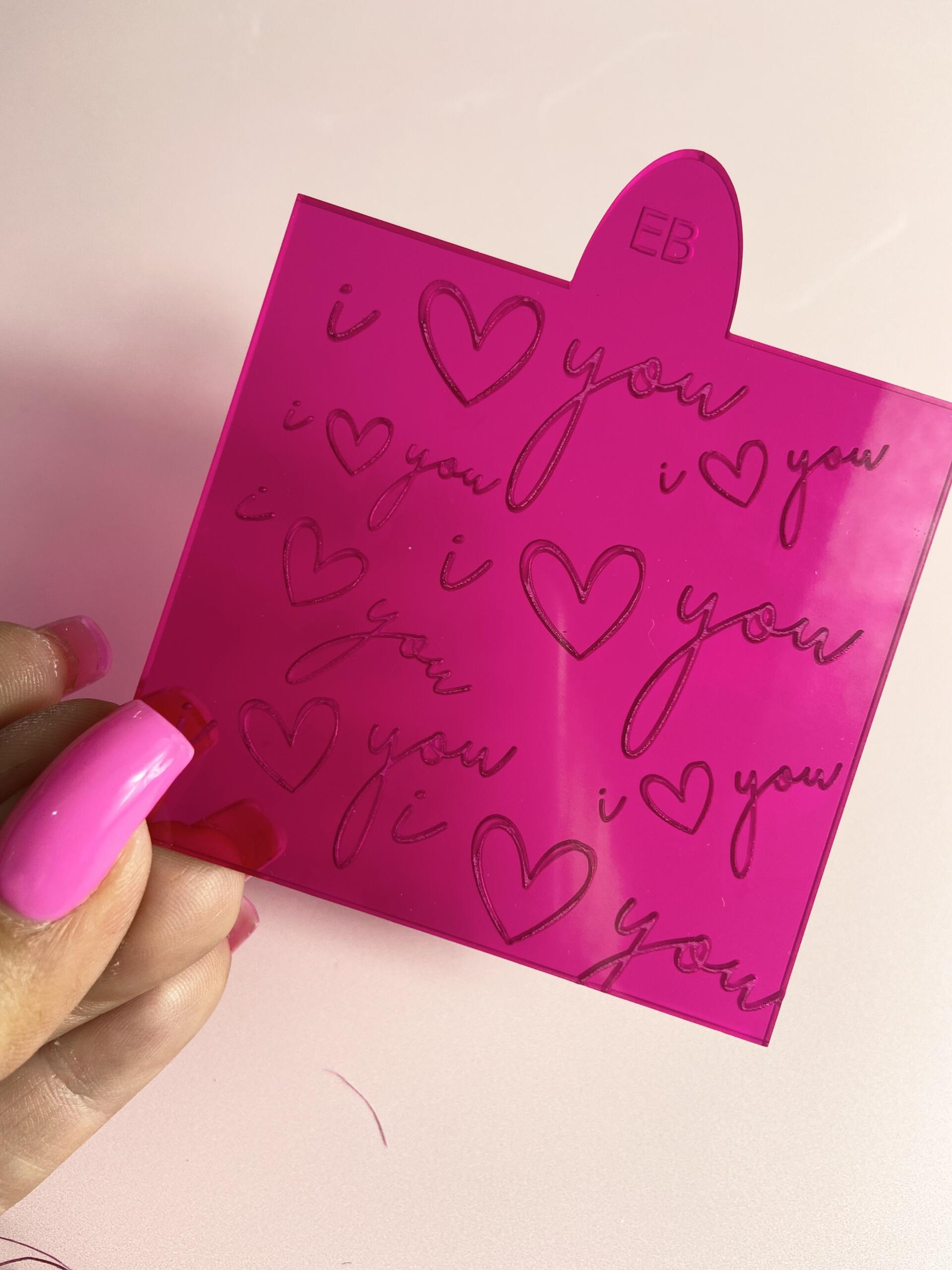 i love you print Embosser