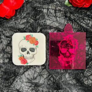 flower skull embosser