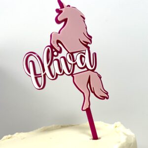 personalised unicorn cake topper