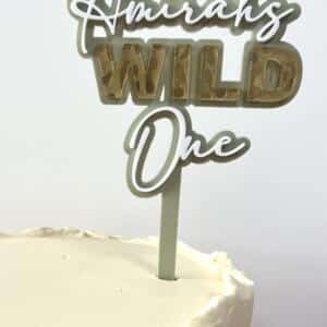 Personlised Name WILD Age Topper
