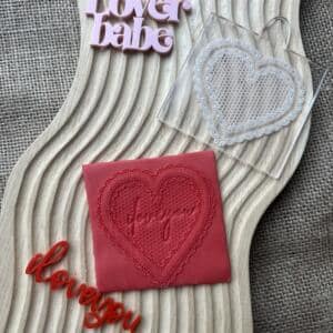 Lace heart embosser