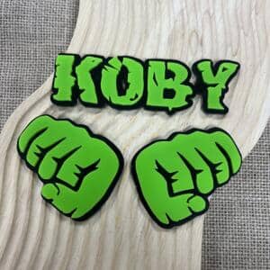 Doubled Layered Personlised Hulk Inspired Name Topper