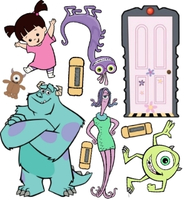 Animated characters from Monsters, Inc.