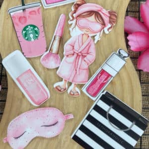 Preppy Girly Sleepover Cake Toppers