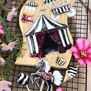 Dark Circus Cake Toppers