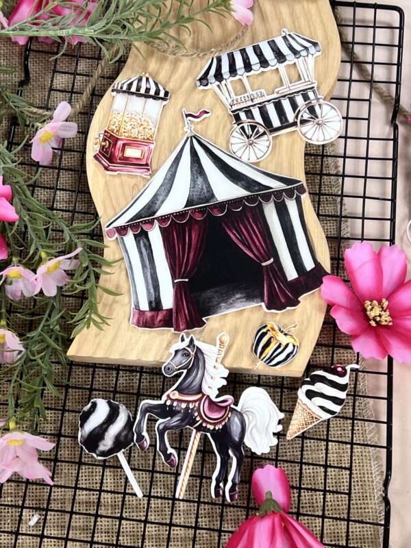 Dark Circus Cake Toppers