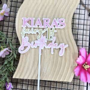 Personalised Fairy 1st Birthday Cake Topper