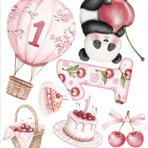 Cherry Animals Cake Toppers