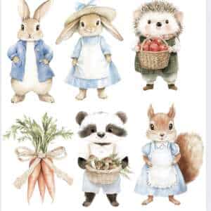 Small Peter Rabbit Cake Toppers