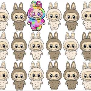 Cream and Rare Lafufu Cookie/Cupcake Toppers