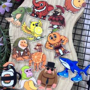 Brain rot UV Cake Topper Set