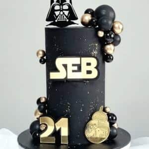 Star Wars Inspired Name Charm Cake Topper