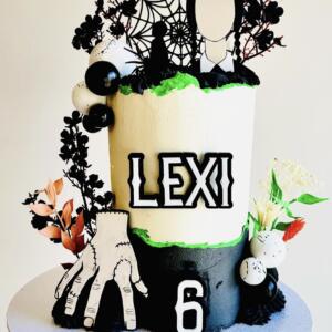 Double Layered Wednesday Inspired Cake Topper