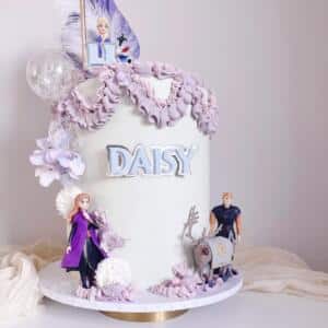 Frozen Inspired Name Charm Cake Topper