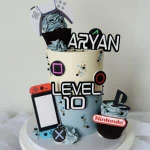 Double Layered Gaming Custom Personalised Cake Topper