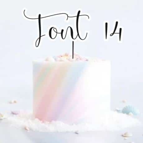 Single Layered Custom Name Charm Font 14
