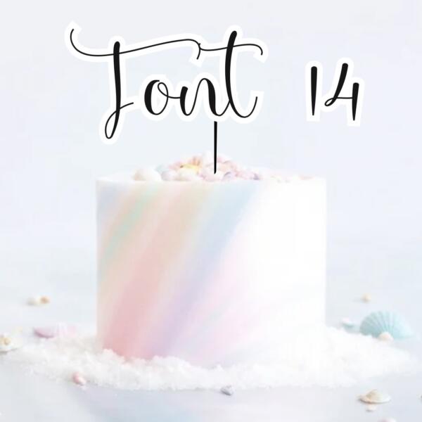 Single Layered Custom Name Charm Font 14