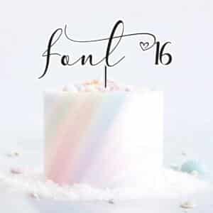 Single Layered Custom Name Charm Font 16