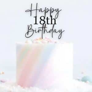 Pastel birthday cake with decorations