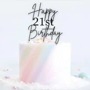 Pastel cake with birthday message