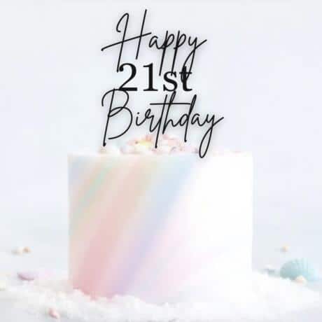 Pastel cake with birthday message